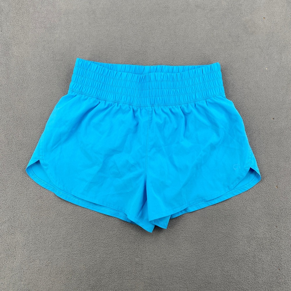 GapFit Womens Blue High Rise Smocked Waist Running Shorts Size XS Turquoise